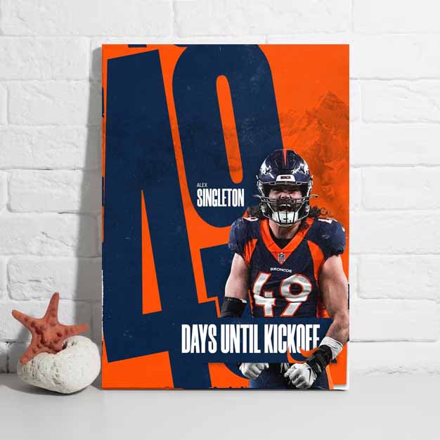 Nfl Denver Broncos Days Until Kickoff 2023 Poster