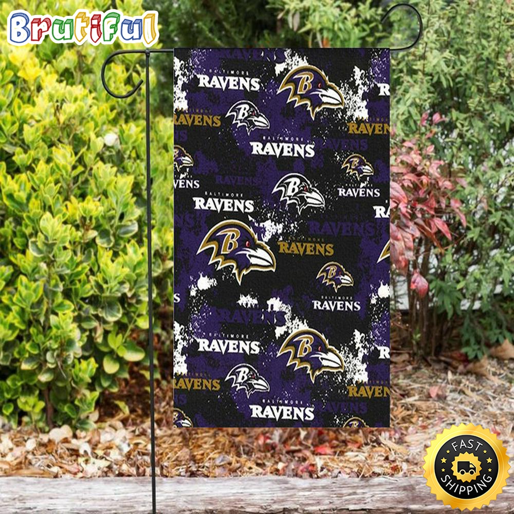 Nfl Garden Flags Baltimore Ravens Logo17 Double Sided Printing Garden Flag Ravens Garden Flags