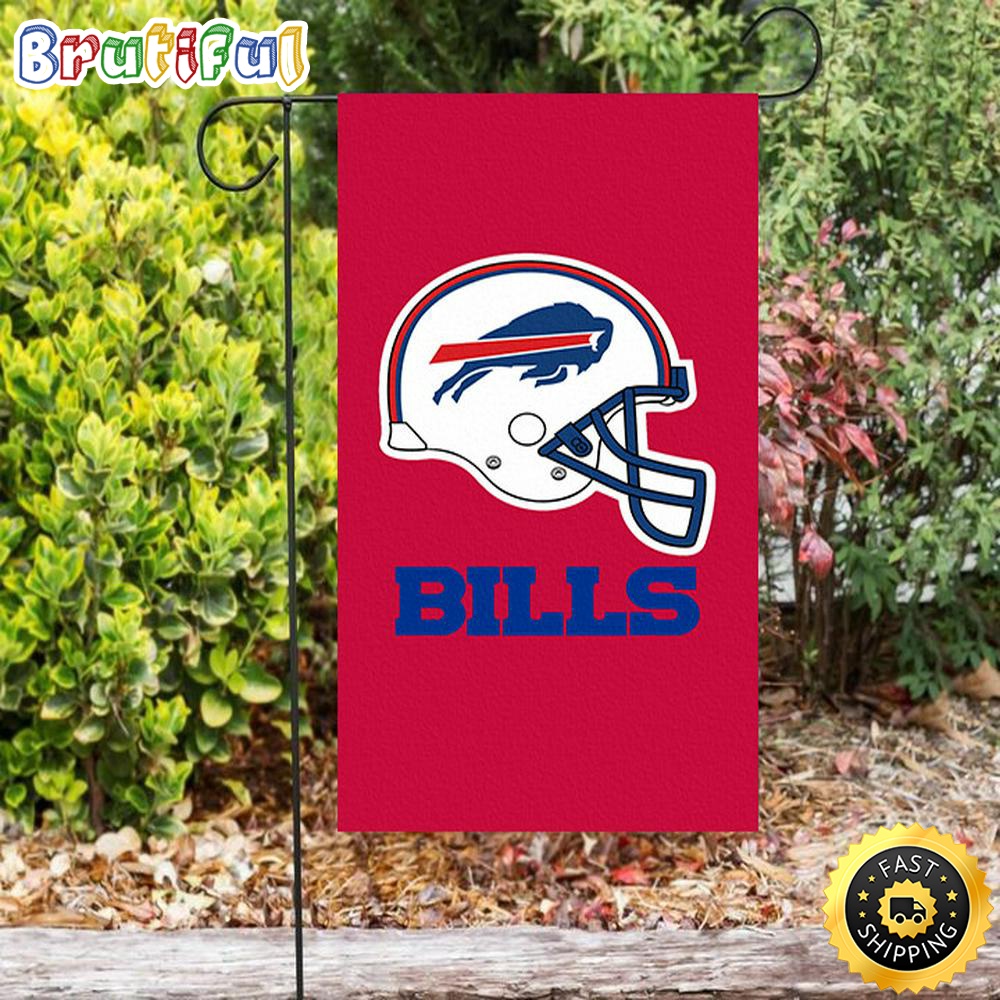 Nfl Garden Flags Buffalo Bills Helmet Logo Double Sided Printing Garden Flag Bills Garden Flags