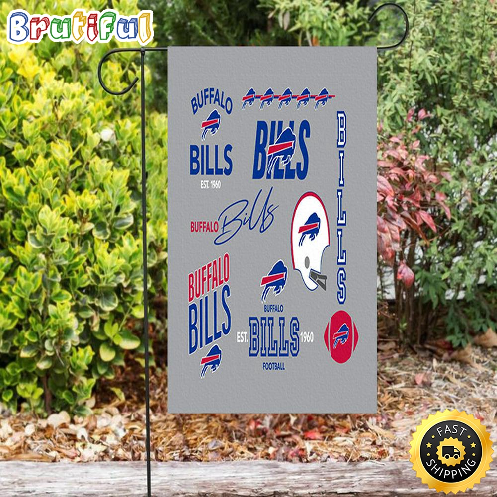 Nfl Garden Flags Buffalo Bills Logo v19 Double Sided Printing Garden Flag Bills Garden Flags