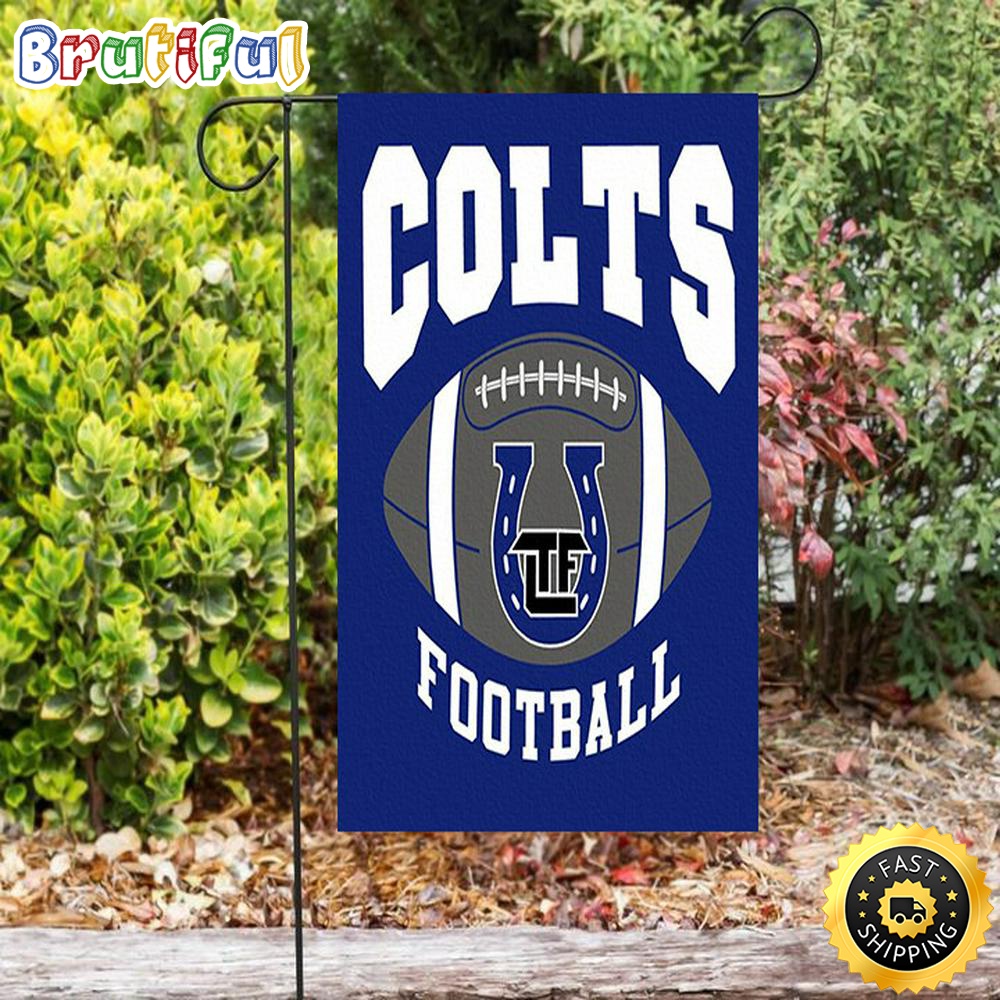 Nfl Garden Flags Indianapolis Colts Football Navy Double Sided Printing Garden Flag Colts Garden Flag