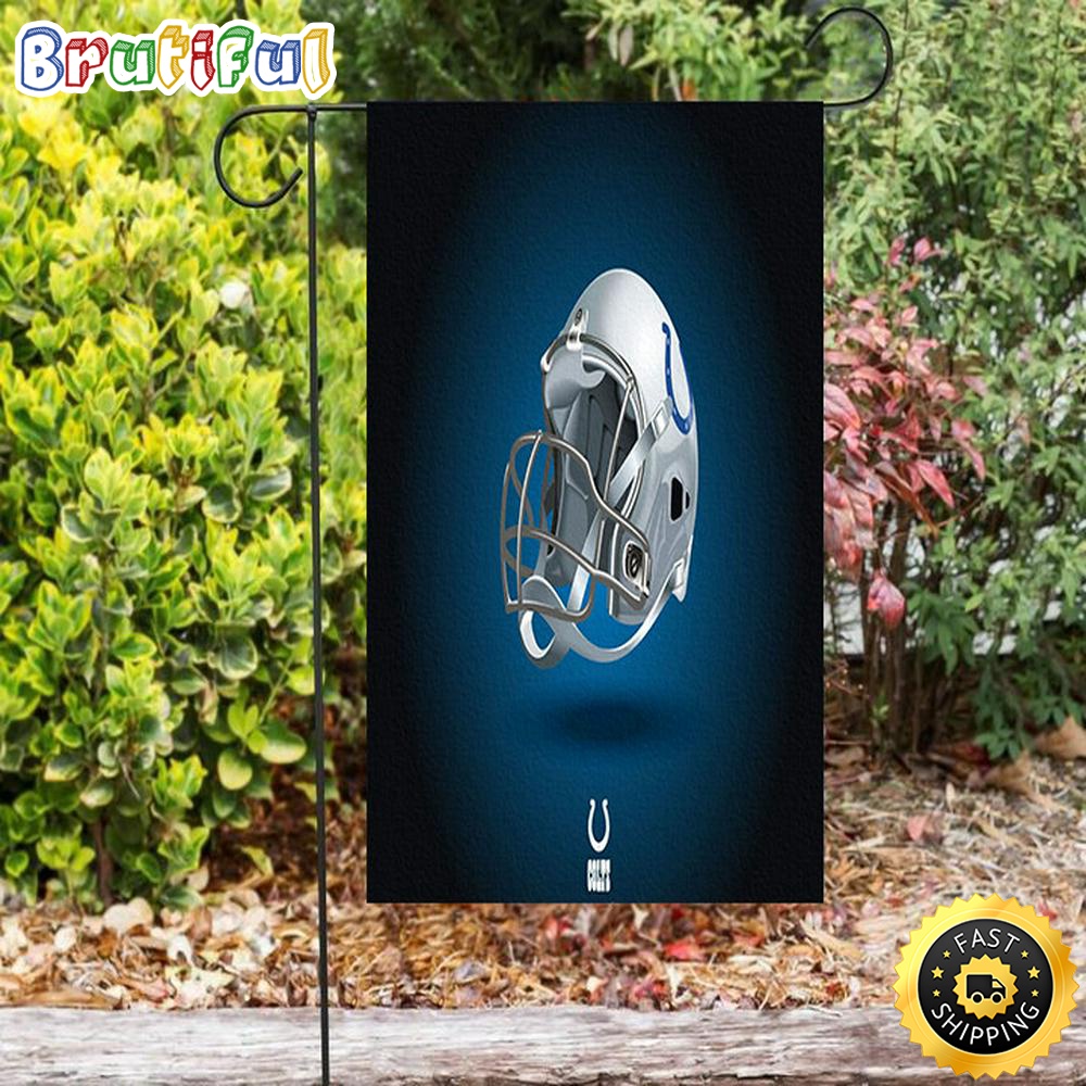 Nfl Garden Flags Indianapolis Colts Shining Helmet Double Sided Printing Garden Flag Colts Garden Flag