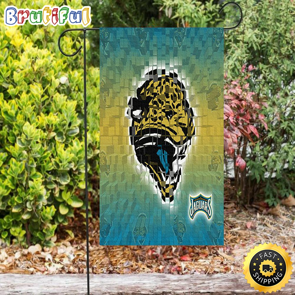 Nfl Garden Flags Jacksonville Jaguars Emblem v4 Double Sided Printing Garden Flag Jaguars Garden Flag