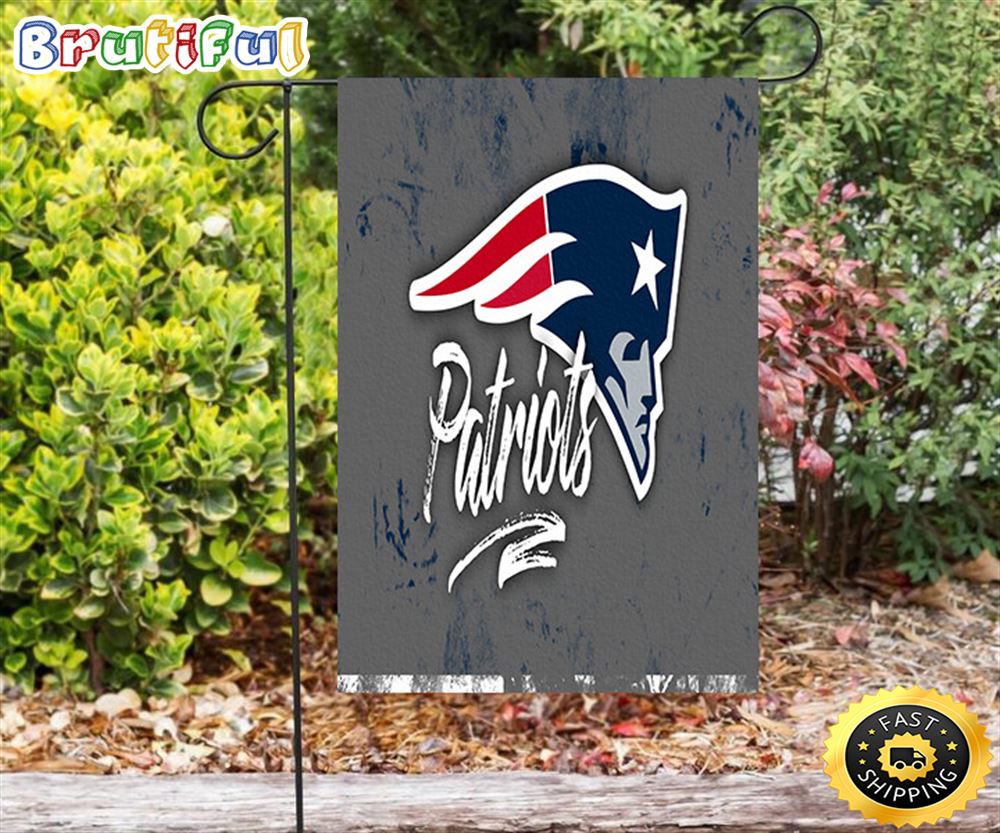 Nfl Garden Flags New England Patriots Gray Blue2 Double Sided Printing Garden Flag Patriot Garden Flags
