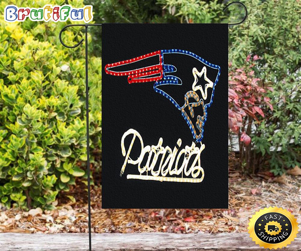 Nfl Garden Flags New England Patriots Light Bulb Pat Double Sided Printing Garden Flag Patriot Garden Flags