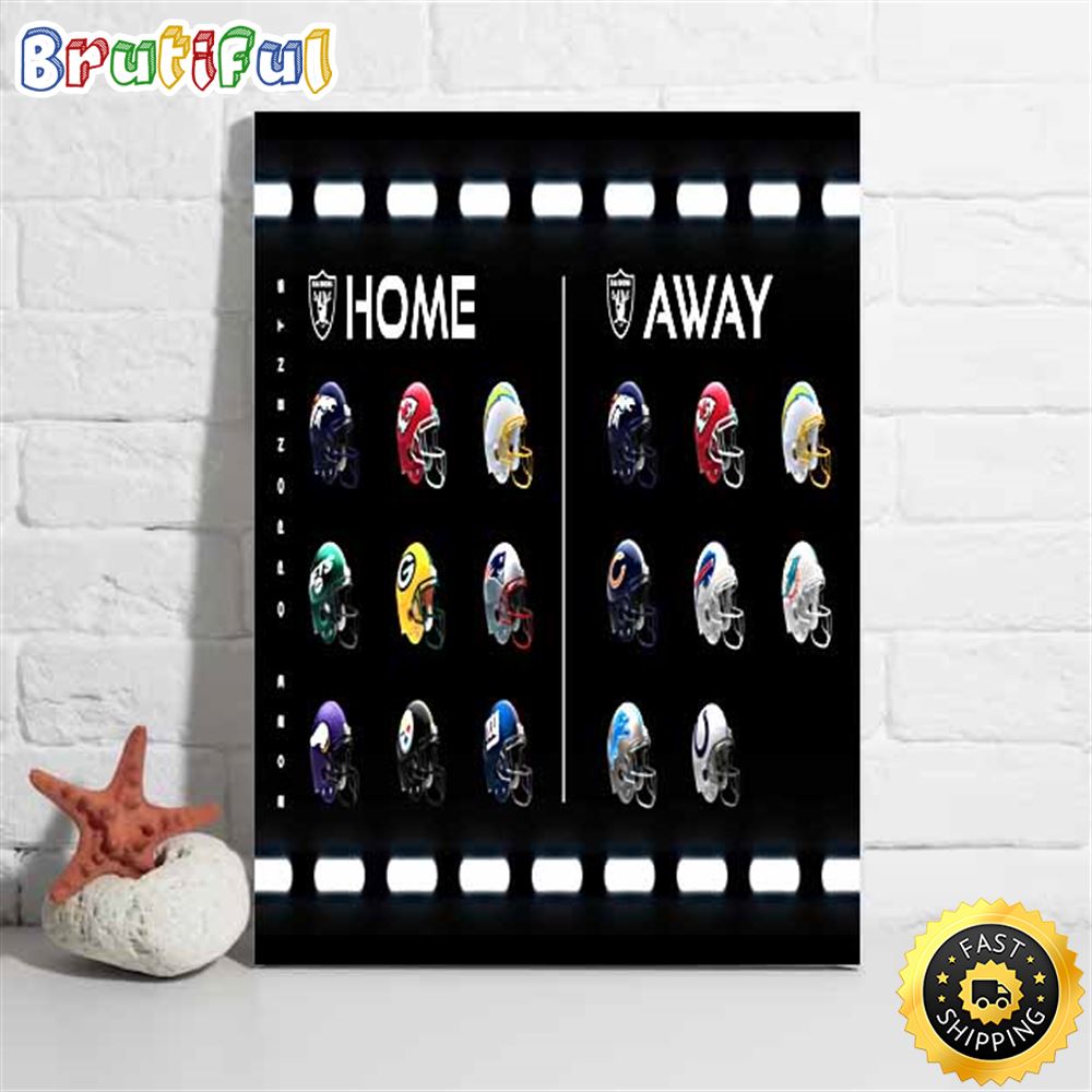 Nfl Las Vegas Raiders 2023 Regular Season Opponents Poster