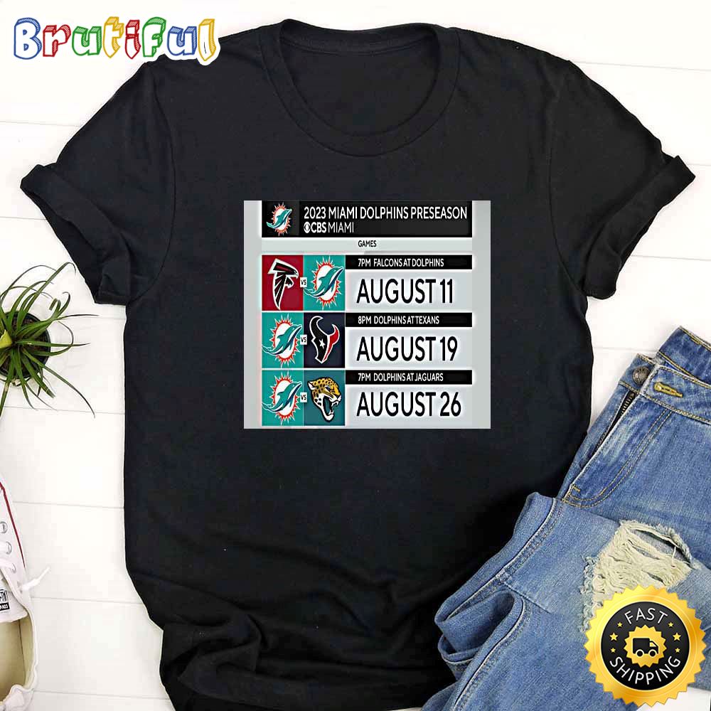Nfl Miami Dolphins 2023 Preseason Schedule T Shirt