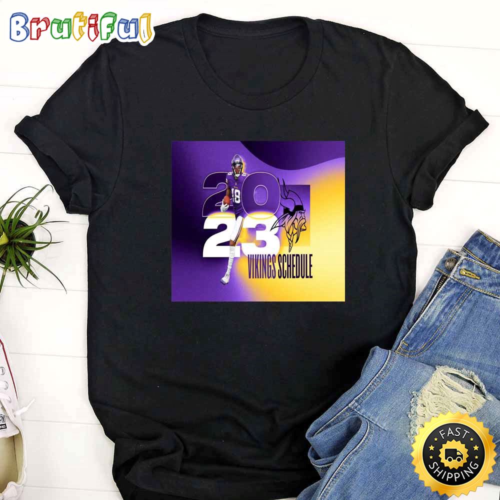 Nfl Minnesota Vikings 2023 Preseason Schedule Black T shirt