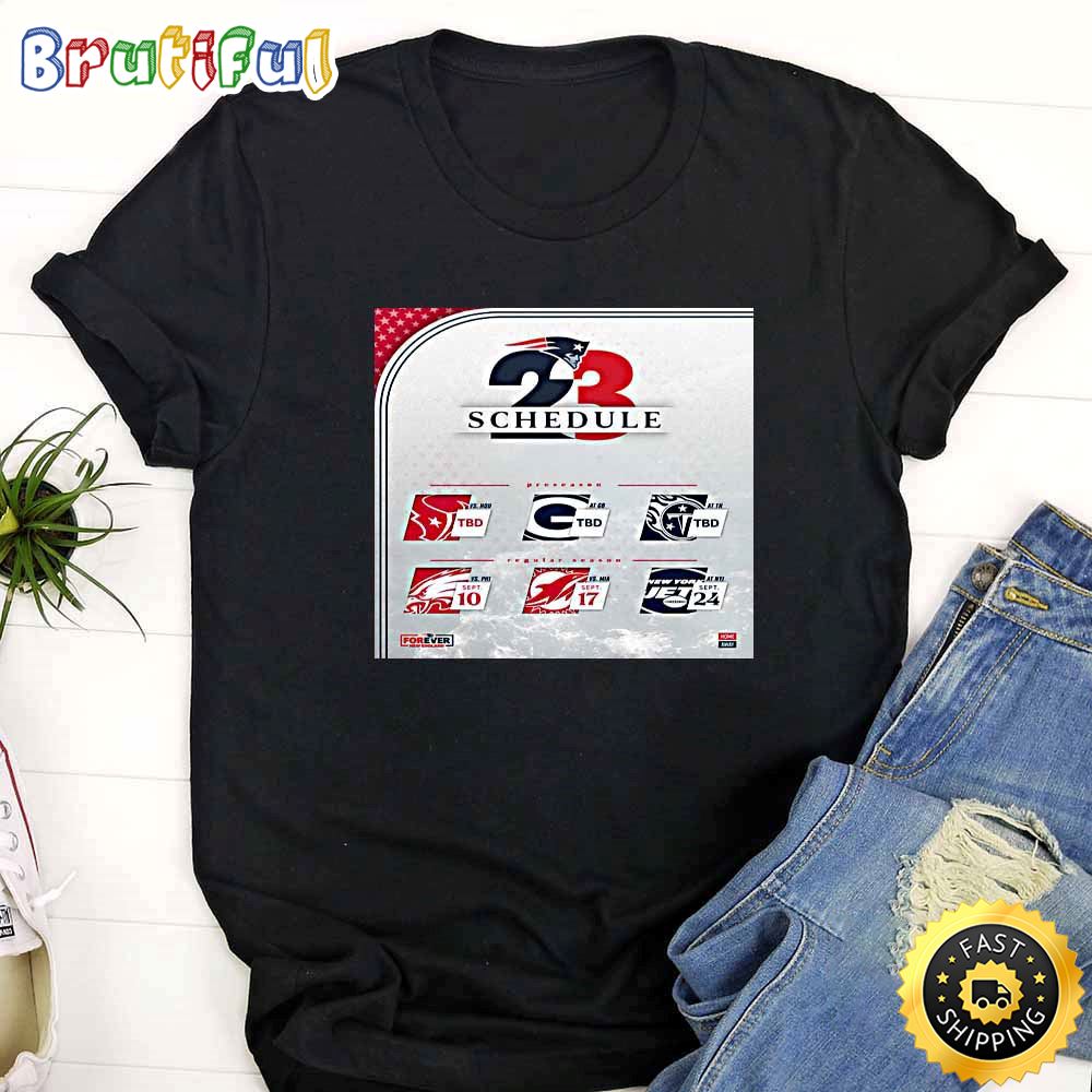 Nfl New England Patriots 2023 Preseason Schedule T Shirt