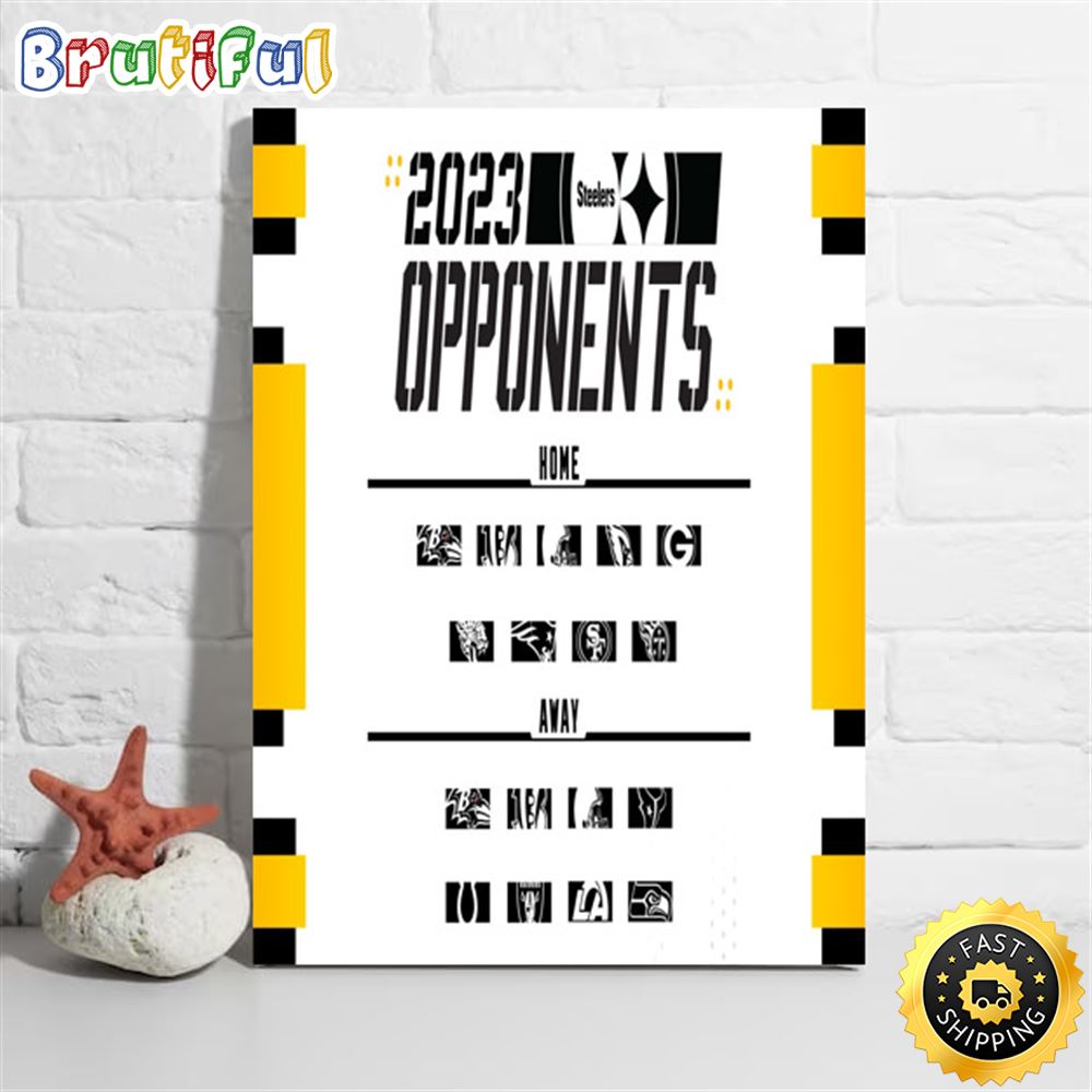 Nfl Pittsburgh Steelers 2023 Regular Season Opponents Poster
