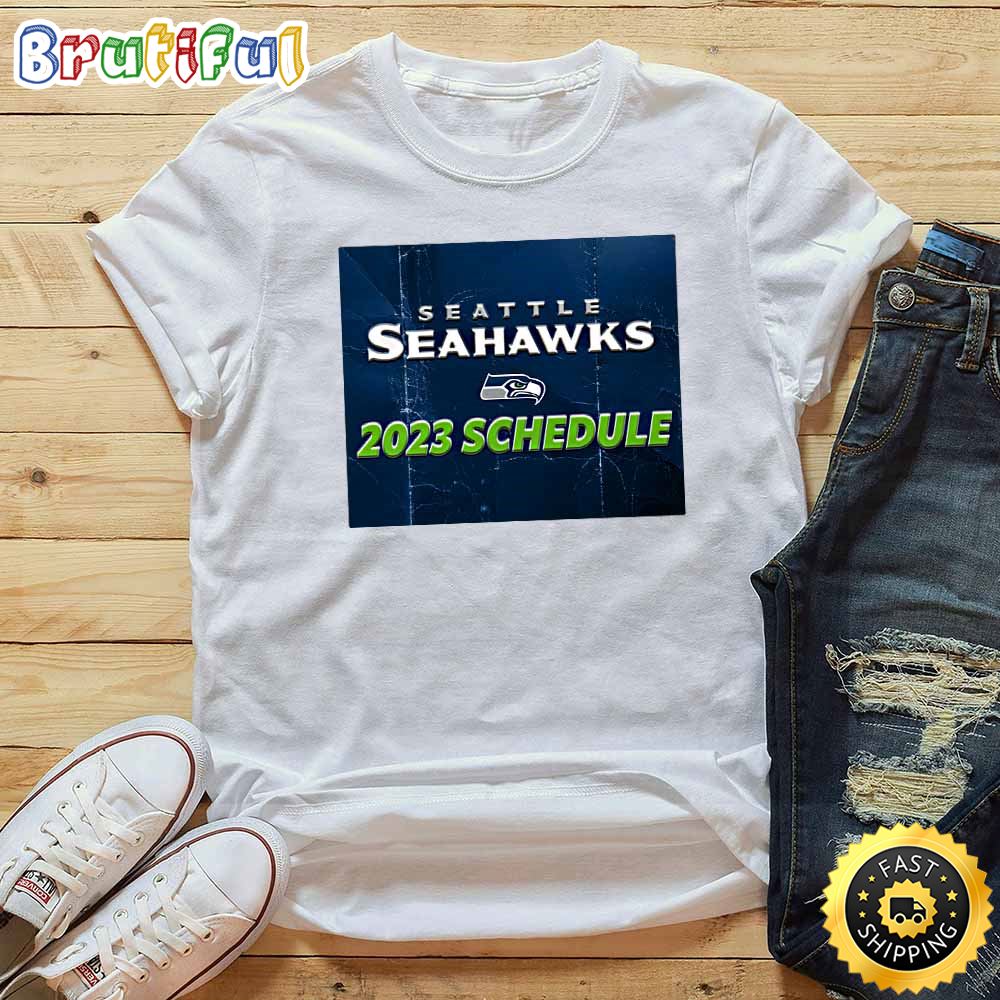 Nfl Seattle Seahawks 2023 Schedule White T Shirt