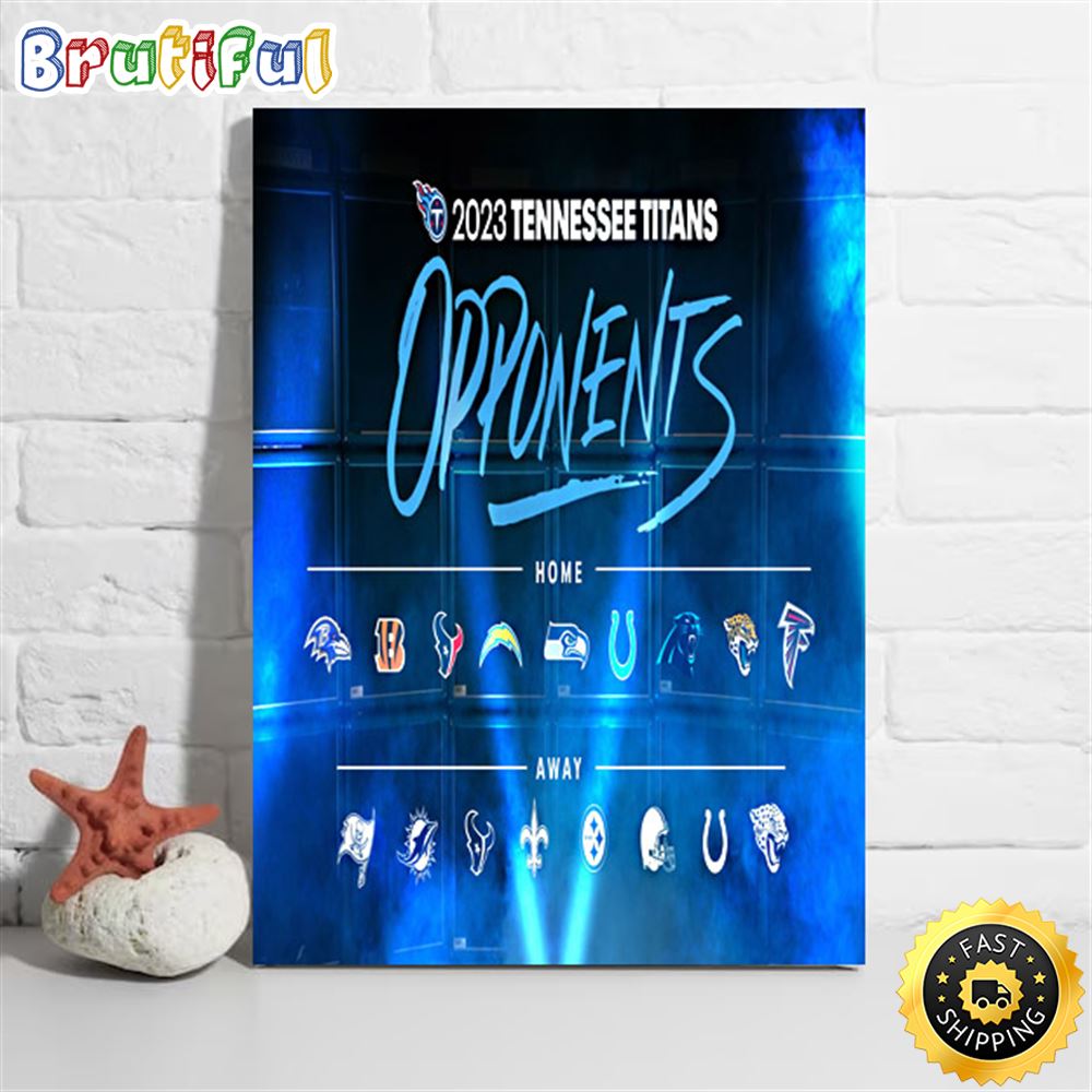 Nfl Tennessee Titans 2023 Regular Season Opponents Poster