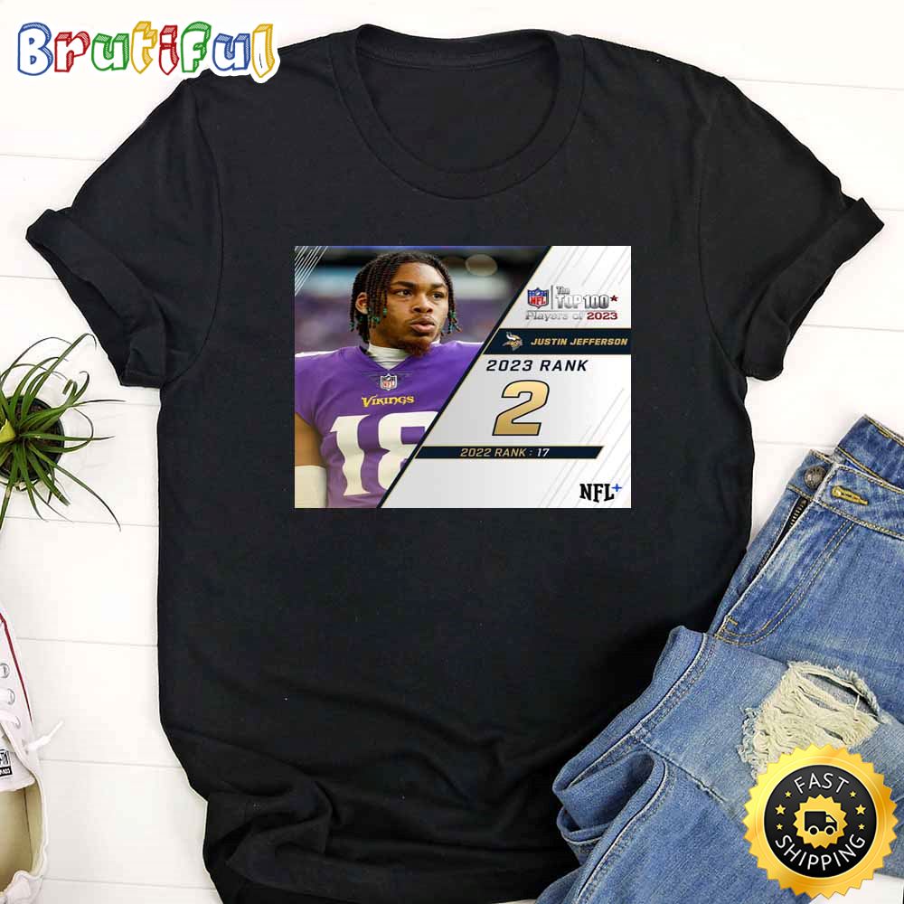 Nfl The Top 100 Players Of 2023 Minnesota Vikings Justin Jefferson T Shirt