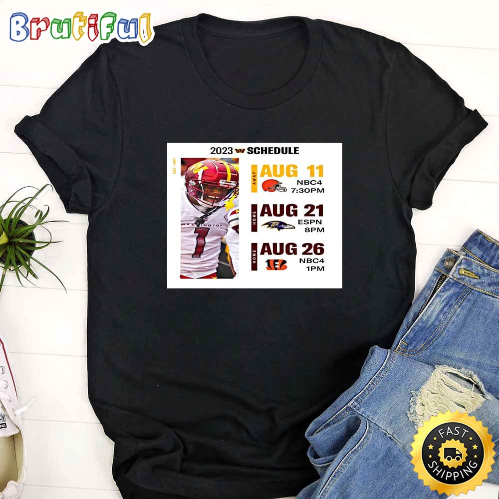 Nfl Washington Commanders 2023 Preseason Schedule T Shirt