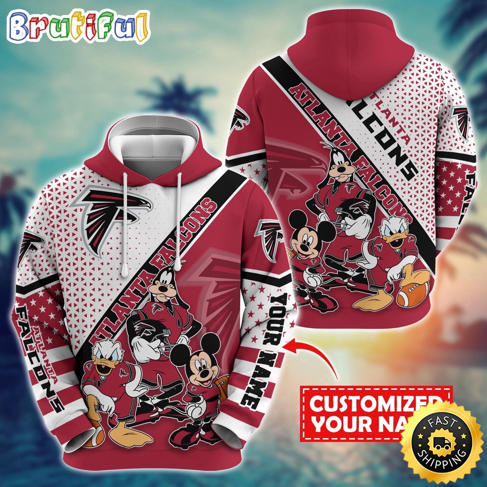 Personalized NFL Atlanta Falcons Hoodie Character Cartoon Movie Unisex Hoodie