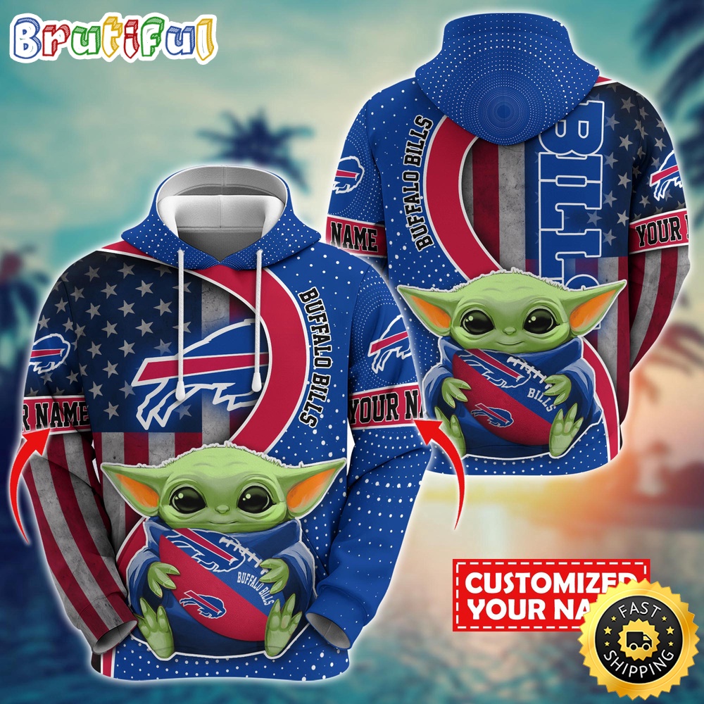 Personalized NFL Buffalo Bills Hoodie Baby Yoda Unisex Hoodie For Fans