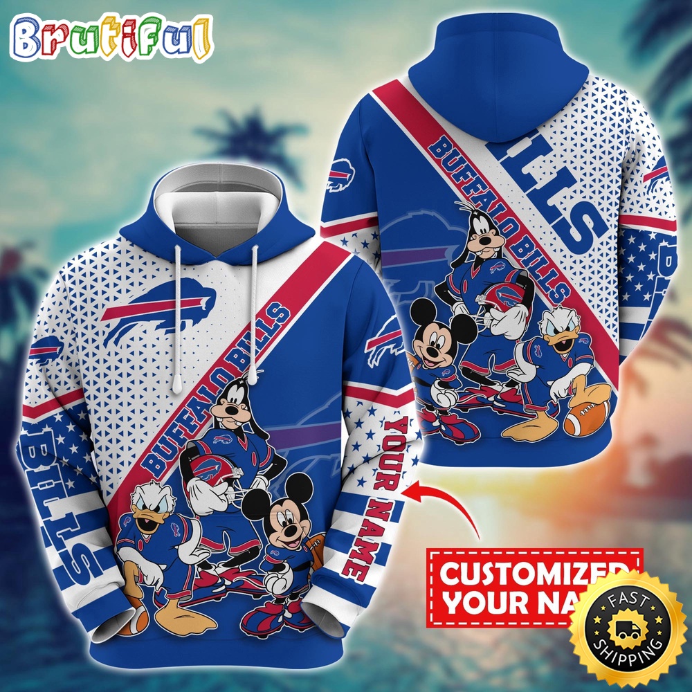 Personalized NFL Buffalo Bills Hoodie Character Cartoon Movie Unisex Hoodie
