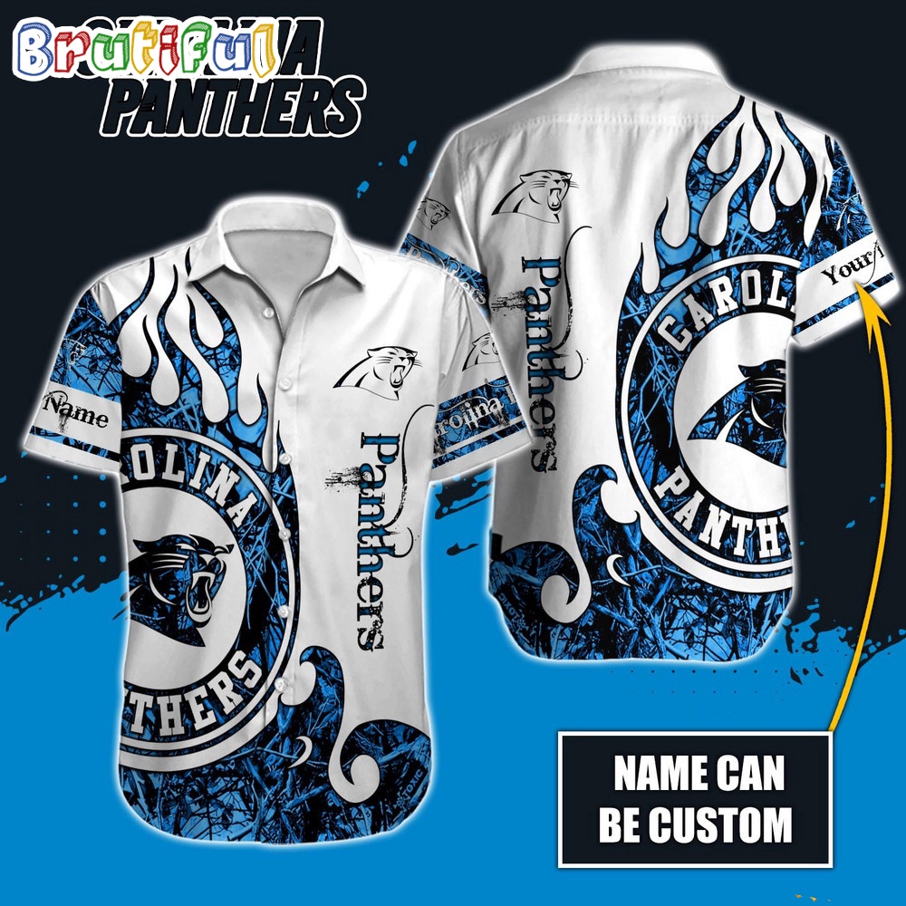 Personalized NFL Carolina Panthers Hawaiian Shirt Special Realtree Hunting Design Aloha Shirt