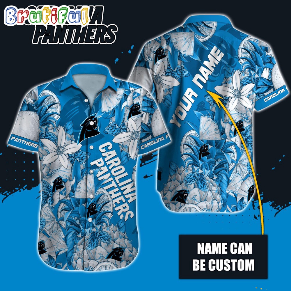 Personalized NFL Carolina Panthers Hawaiian Shirt Special Tropical Fruit Aloha Shirt