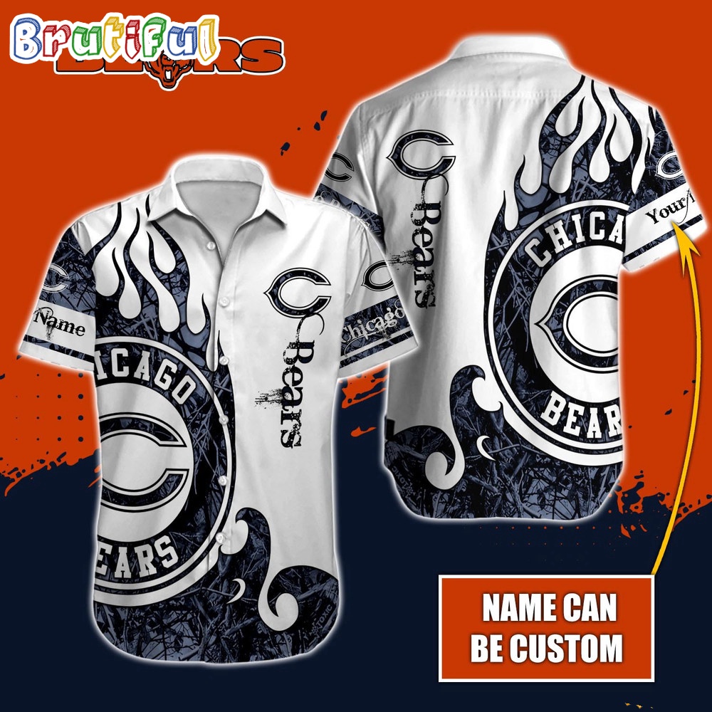 Personalized NFL Chicago Bears Hawaiian Shirt Special Realtree Hunting Design Aloha Shirt