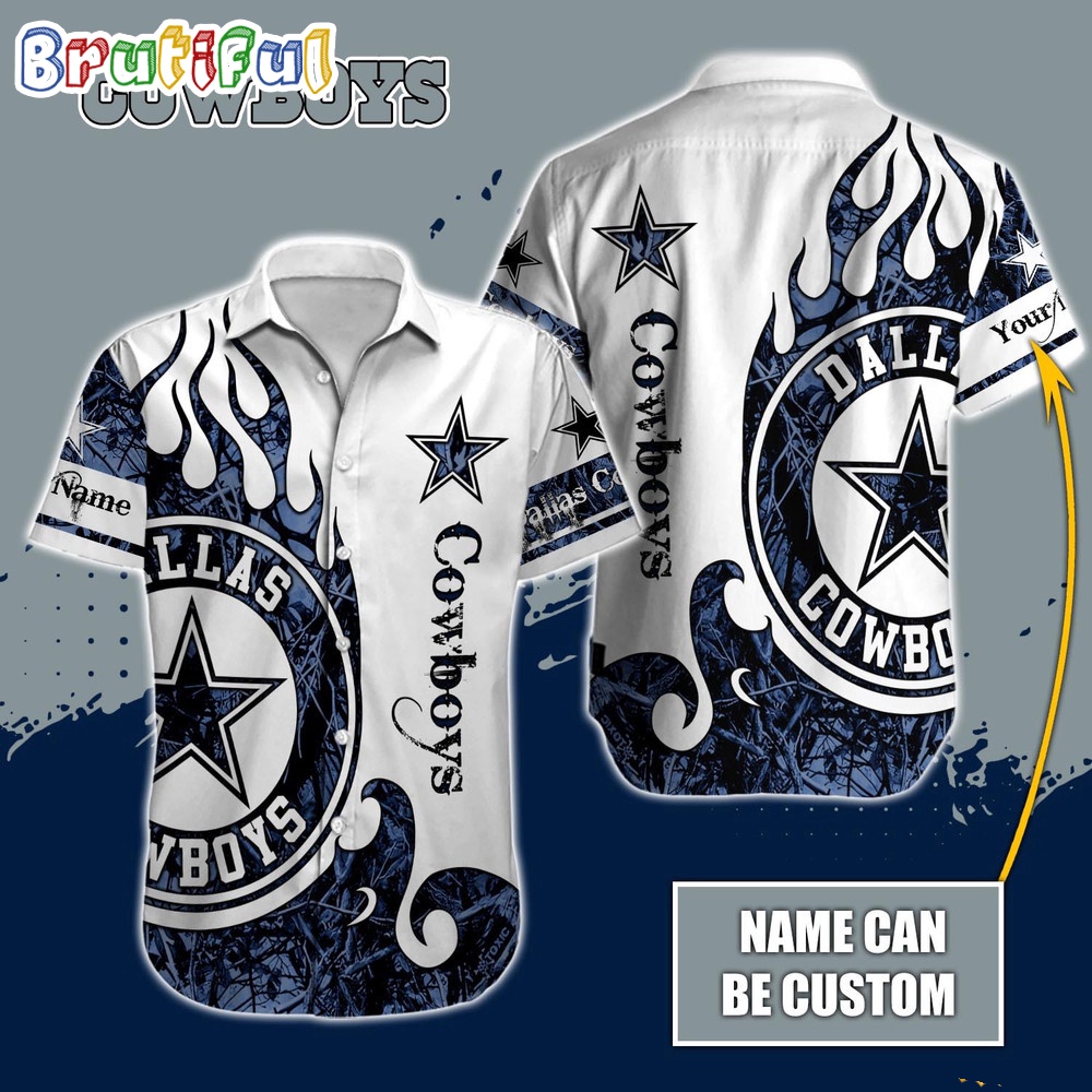 Personalized NFL Dallas Cowboys Hawaiian Shirt Special Realtree Hunting Design Aloha Shirt