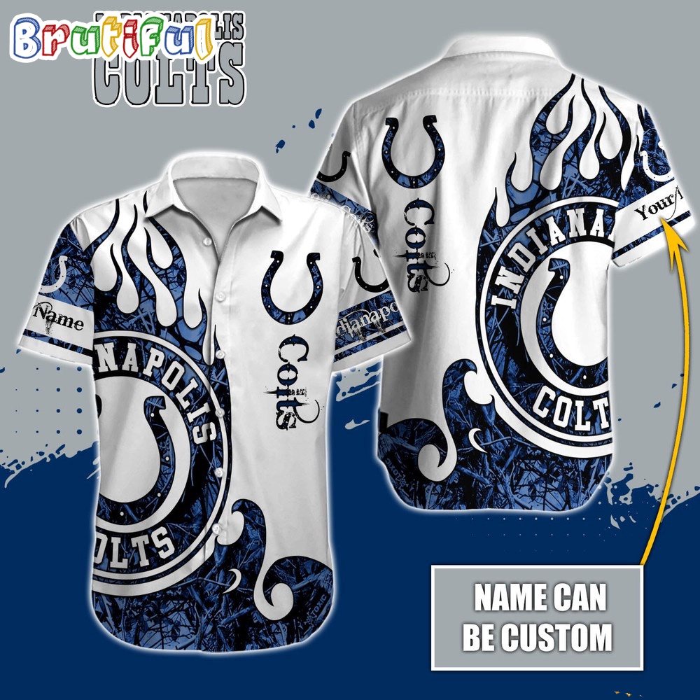 Personalized NFL Indianapolis Colts Hawaiian Shirt Special Realtree Hunting Design Aloha Shirt