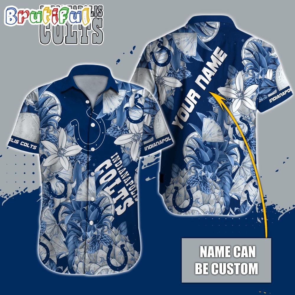 Personalized NFL Indianapolis Colts Hawaiian Shirt Special Tropical Fruit Aloha Shirt