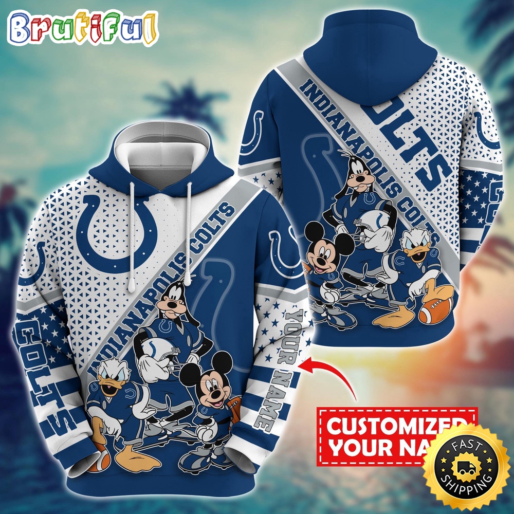 Personalized NFL Indianapolis Colts Hoodie Character Cartoon Movie Unisex Hoodie