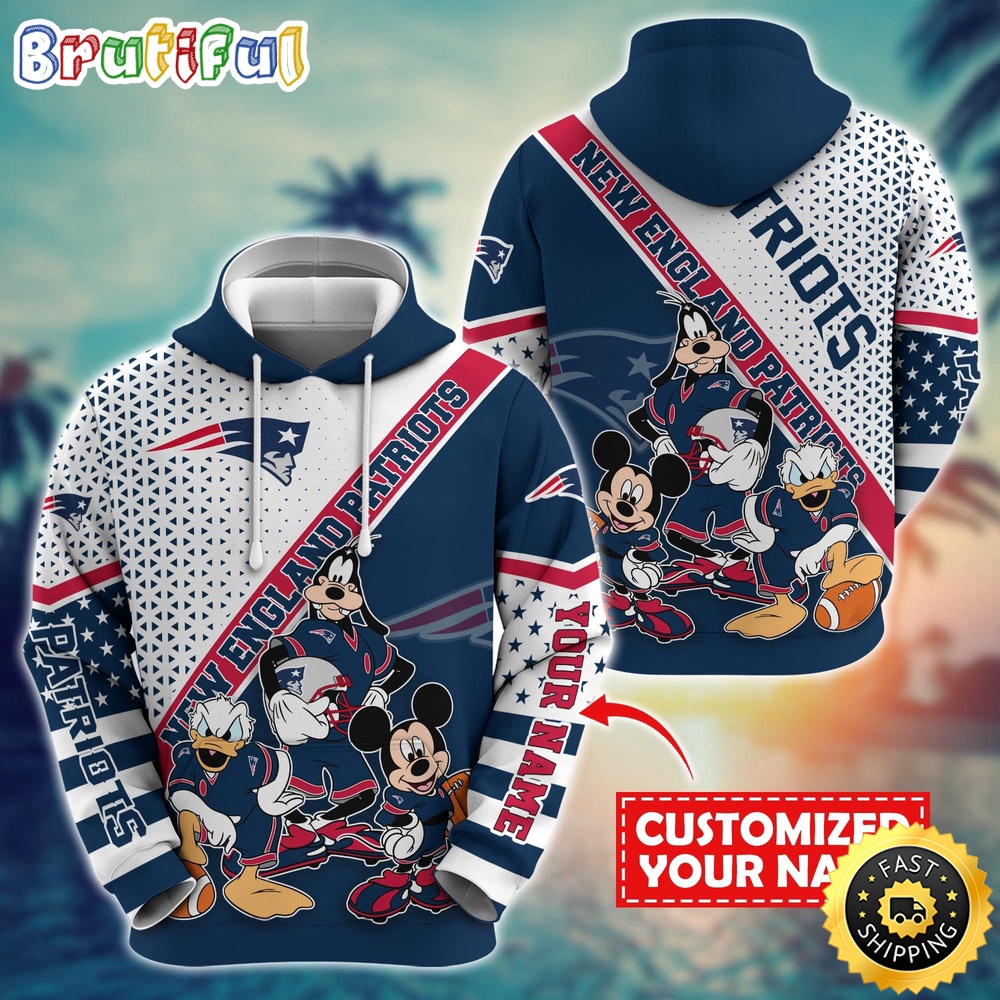 Personalized NFL New England Patriots Hoodie Character Cartoon Movie Unisex Hoodie
