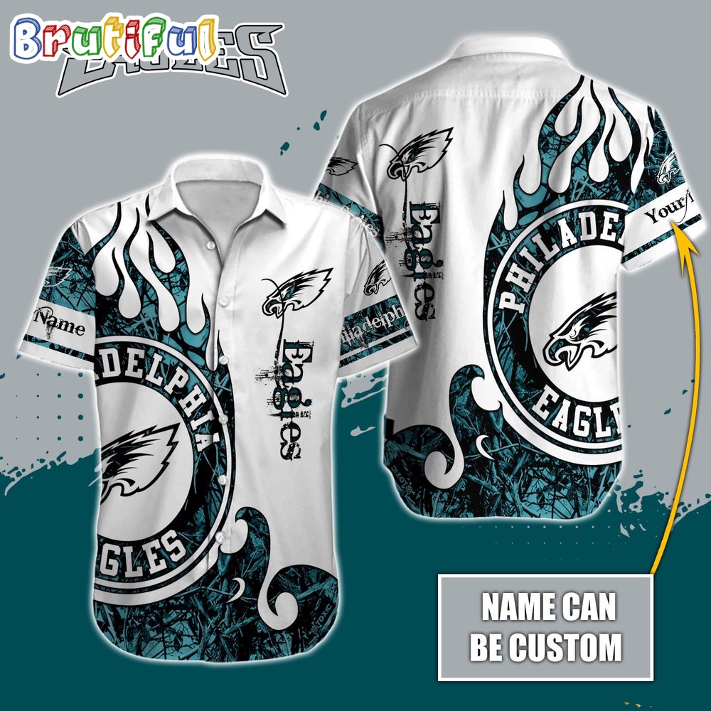 Personalized NFL Philadelphia Eagles Hawaiian Shirt Special Realtree Hunting Design Aloha Shirt