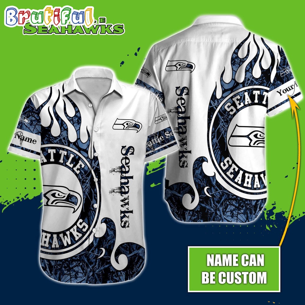 Personalized NFL Seattle Seahawks Hawaiian Shirt Special Realtree Hunting Design Aloha Shirt
