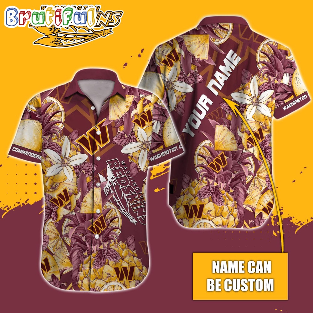 Personalized NFL Washington Commanders Hawaiian Shirt Special Tropical Fruit Aloha Shirt