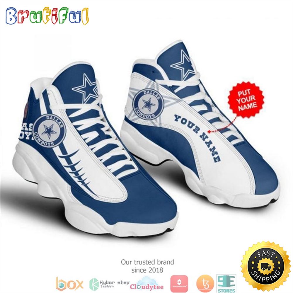 Personalized Dallas Cowboys Nfl Team 3 Air Jordan 13 Sneaker Shoes