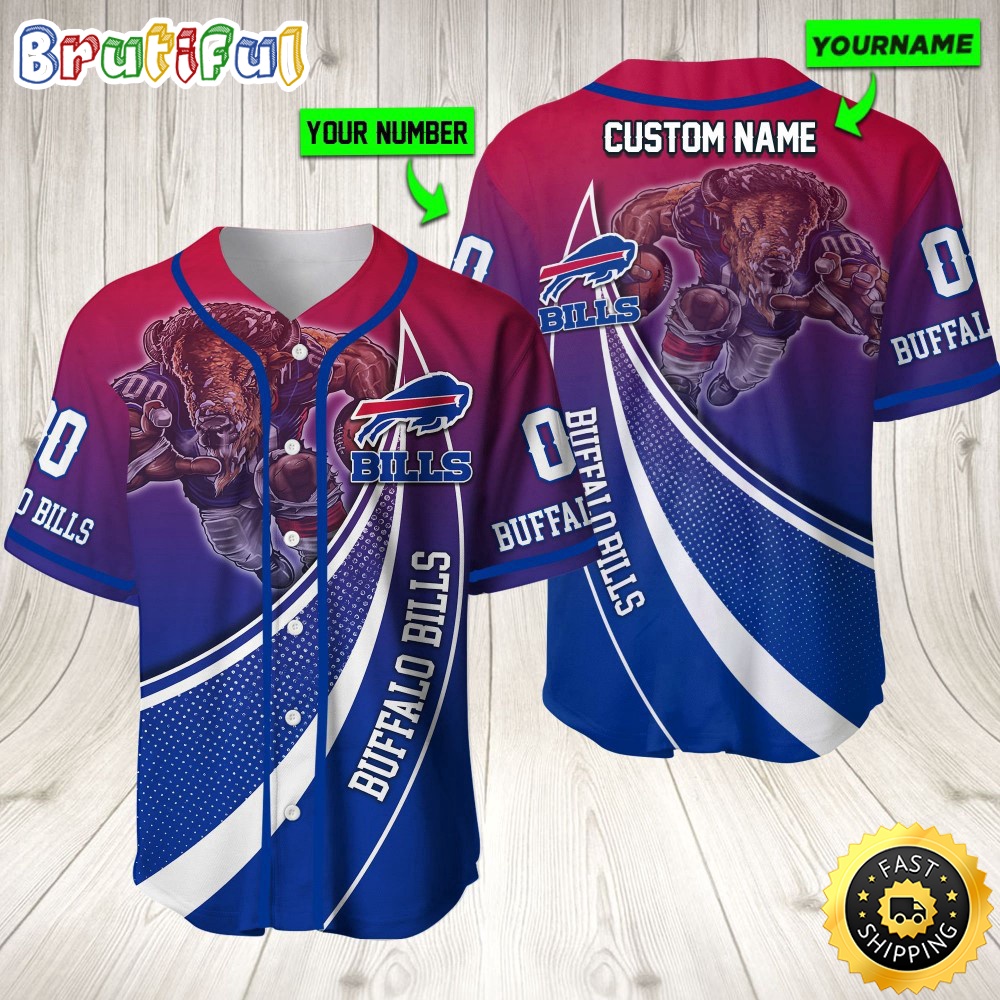 Personalized NFL Buffalo Bills 3D Baseball Jersey Shirt Shirts