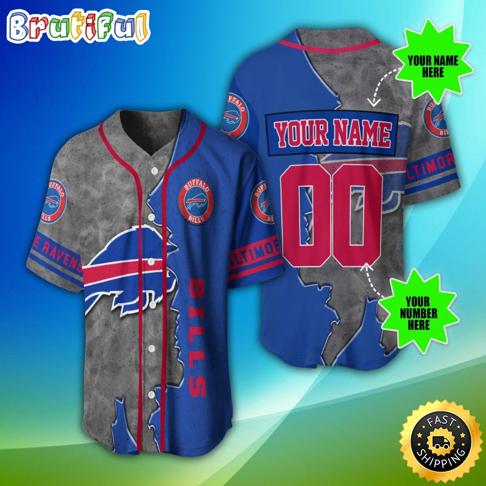 Personalized NFL Buffalo Bills Baseball Jersey Iconic Baseball Wear