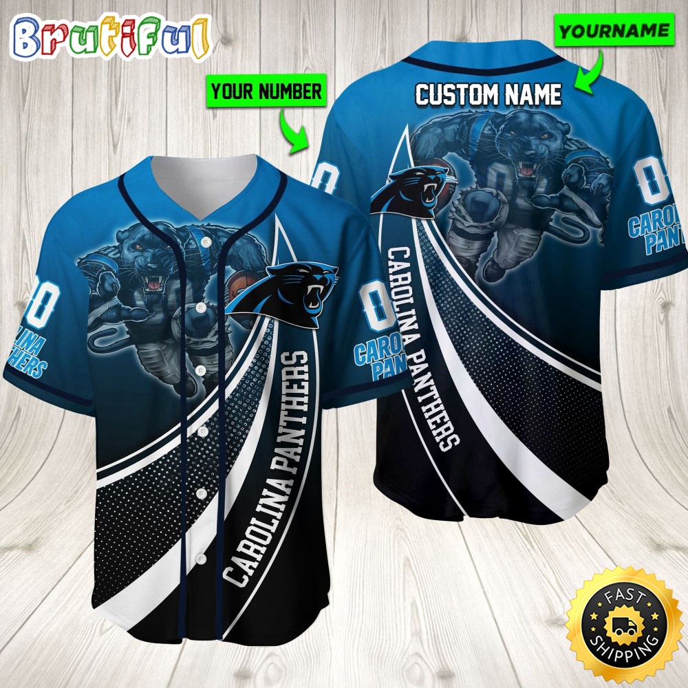 Personalized NFL Carolina Panthers 3D Baseball Jersey Shirts