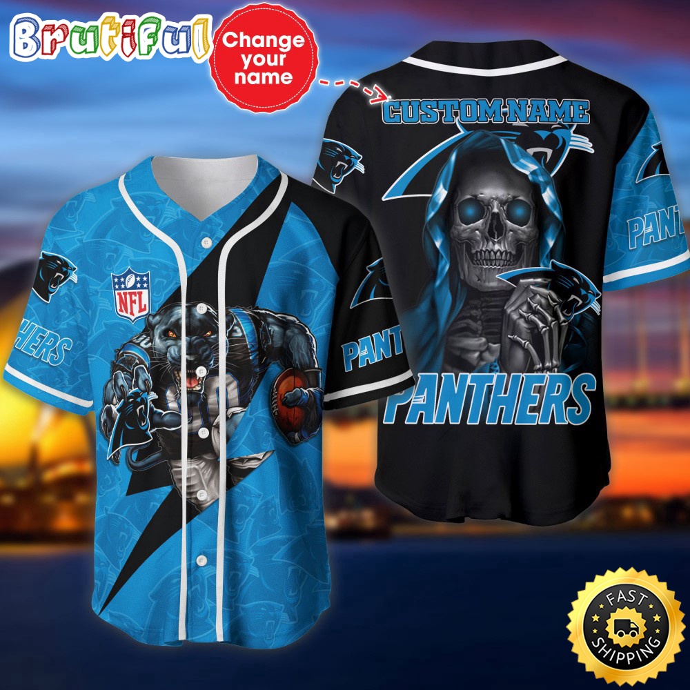 Personalized NFL Carolina Panthers Baseball Jersey Athletic Team Shirts