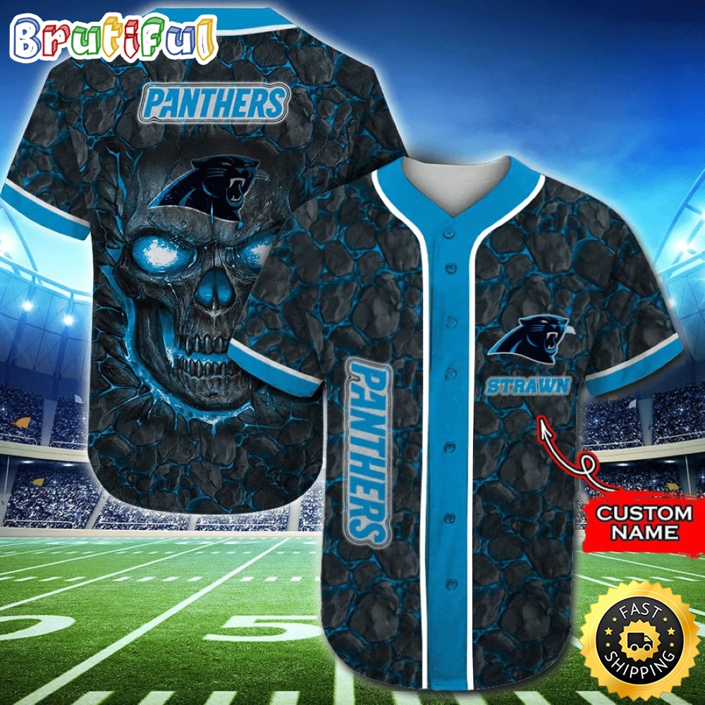 Personalized NFL Carolina Panthers Baseball Jersey Casual Baseball Gear