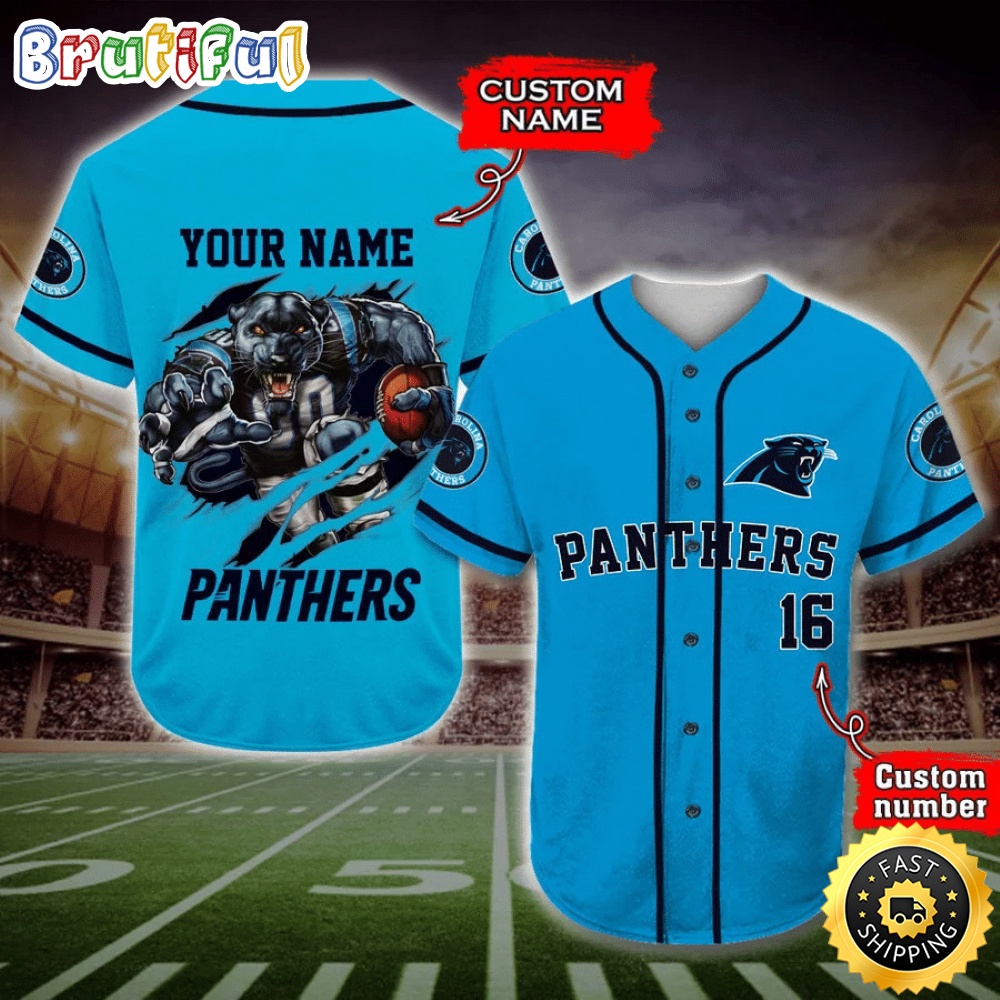 Personalized NFL Carolina Panthers Baseball Jersey Dynamic Team Shirts