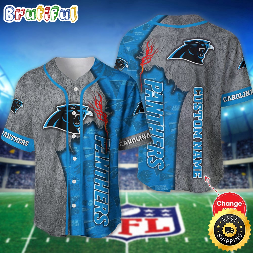 Personalized NFL Carolina Panthers Baseball Jersey Sportswear Tops