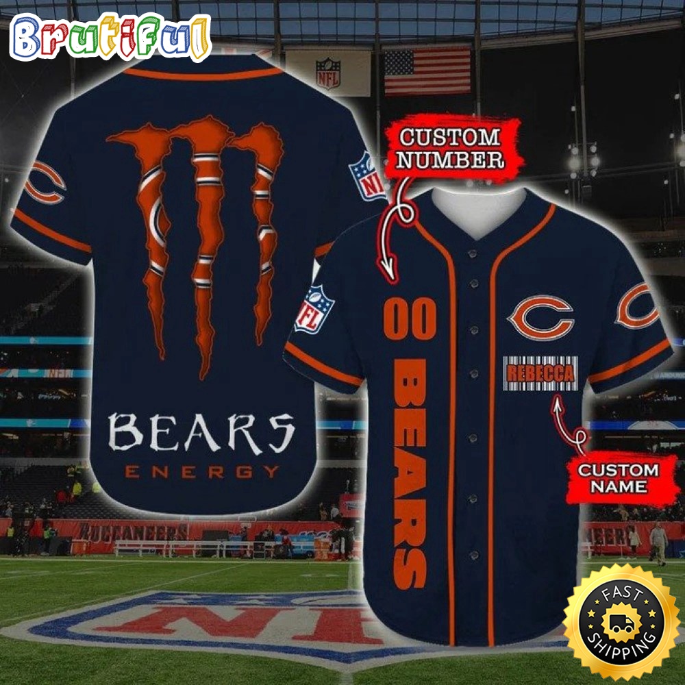 Personalized NFL Chicago Bears Baseball Jersey Iconic Baseball Wear