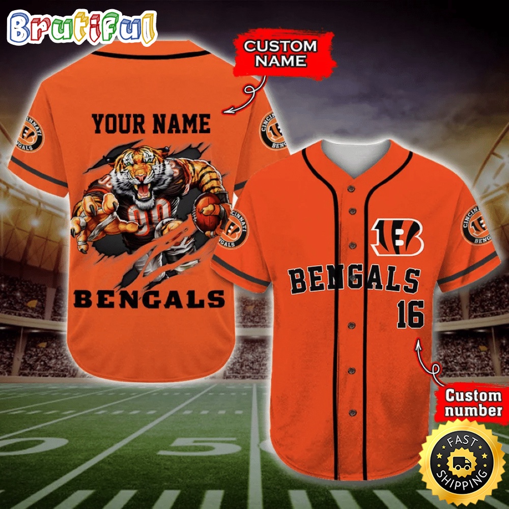 Personalized NFL Cincinnati Bengals Baseball Jersey Athletic Style Jerseys