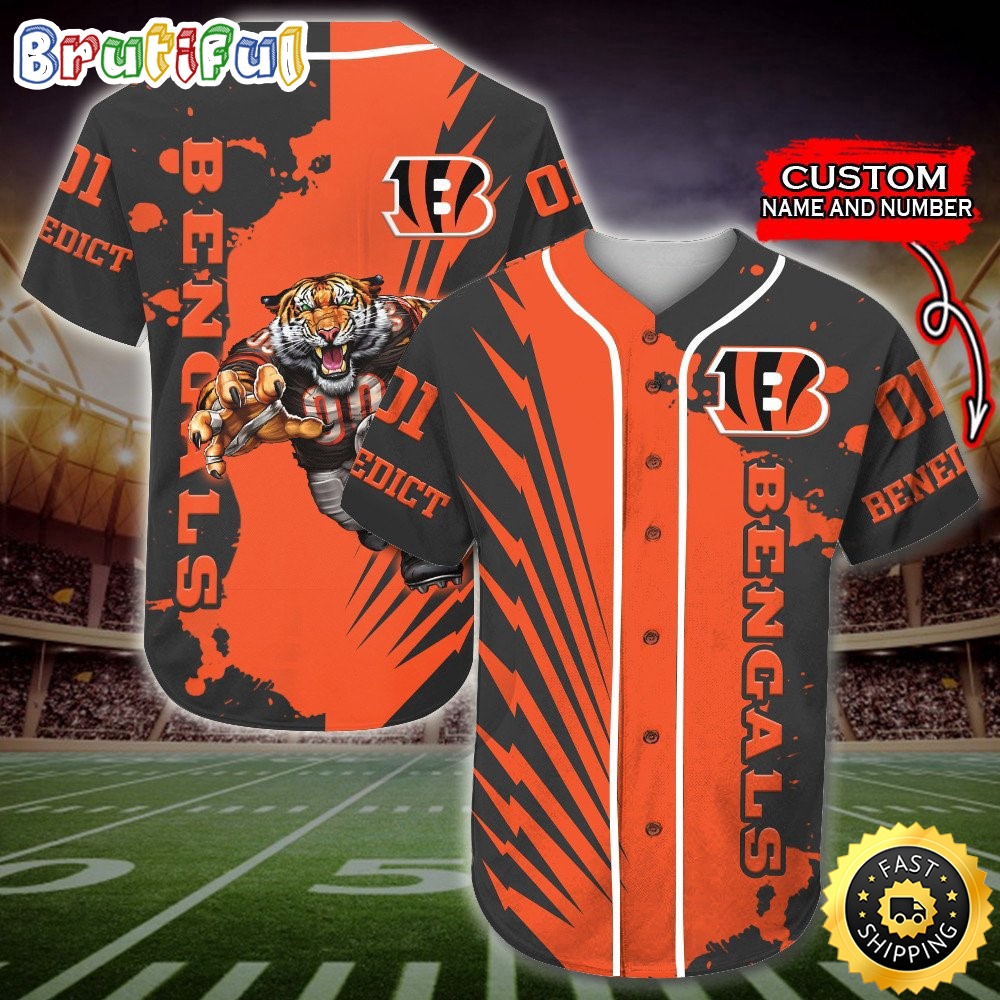 Personalized NFL Cincinnati Bengals Baseball Jersey Athletic Team Shirts