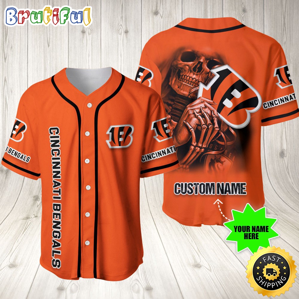 Personalized NFL Cincinnati Bengals Baseball Jersey Essential Team Tops