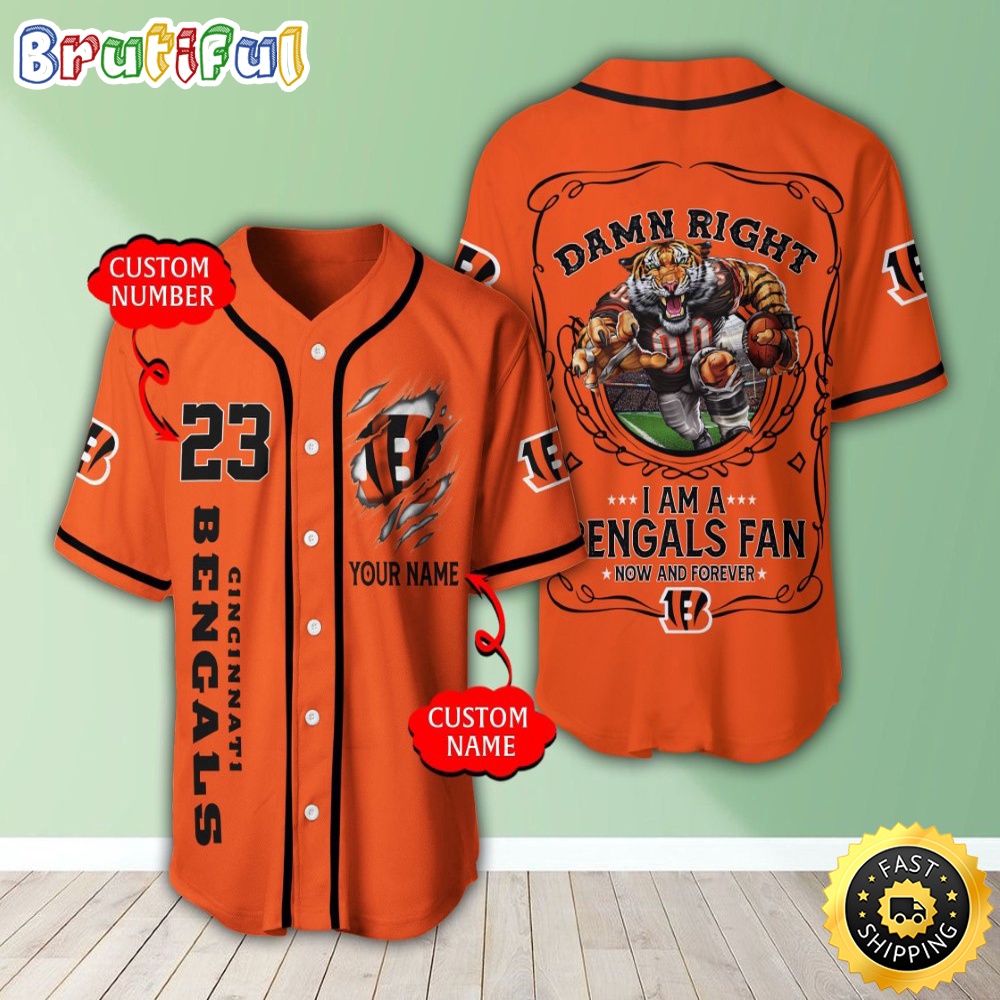 Personalized NFL Cincinnati Bengals Baseball Jersey Timeless Sportswear