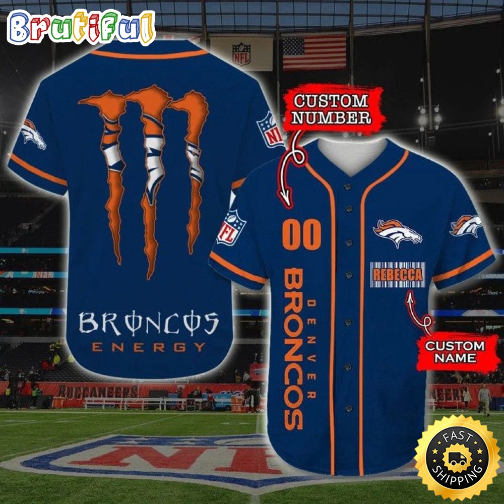 Personalized NFL Denver Broncos Baseball Jersey Iconic Baseball Wear