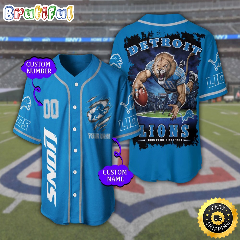 Personalized NFL Detroit Lions Baseball Jersey Tradition in Jerseys