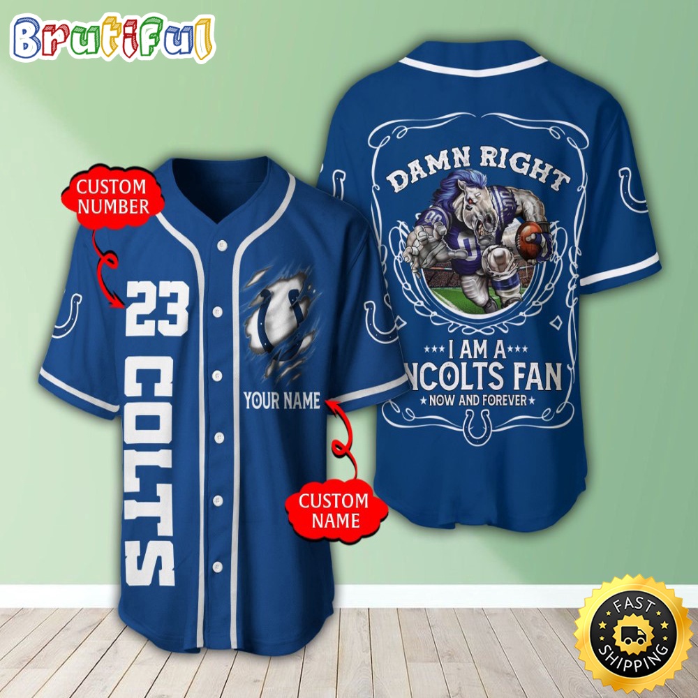 Personalized NFL Indianapolis Colts Baseball Jersey Dynamic Team Shirts