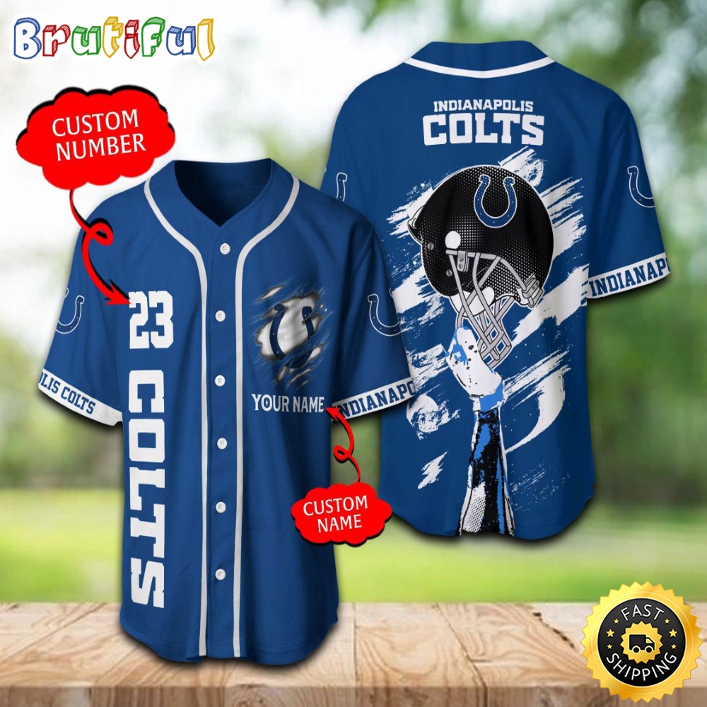 Personalized NFL Indianapolis Colts Baseball Jersey For Fans
