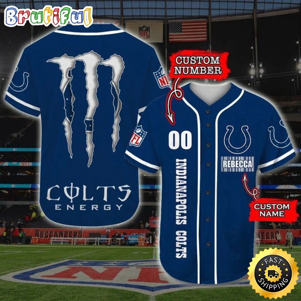 Personalized NFL Indianapolis Colts Baseball Jersey Sportswear Tops